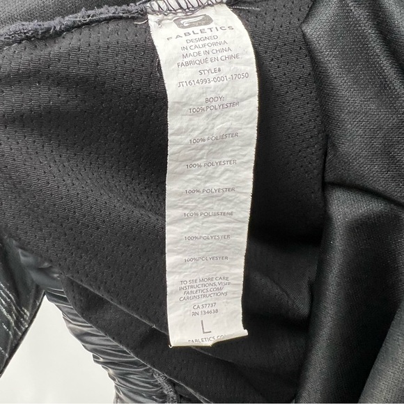 Fabletics Europa Pullover II Black Waterproof Large Windbreaker Raincoat *READ* - Picture 7 of 9